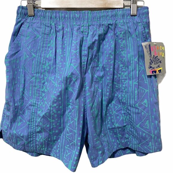 New Old Stock Vintage Beach Boulevard 70s Swim Shorts  Men’s Medium Funky Taiwan - Picture 1 of 8